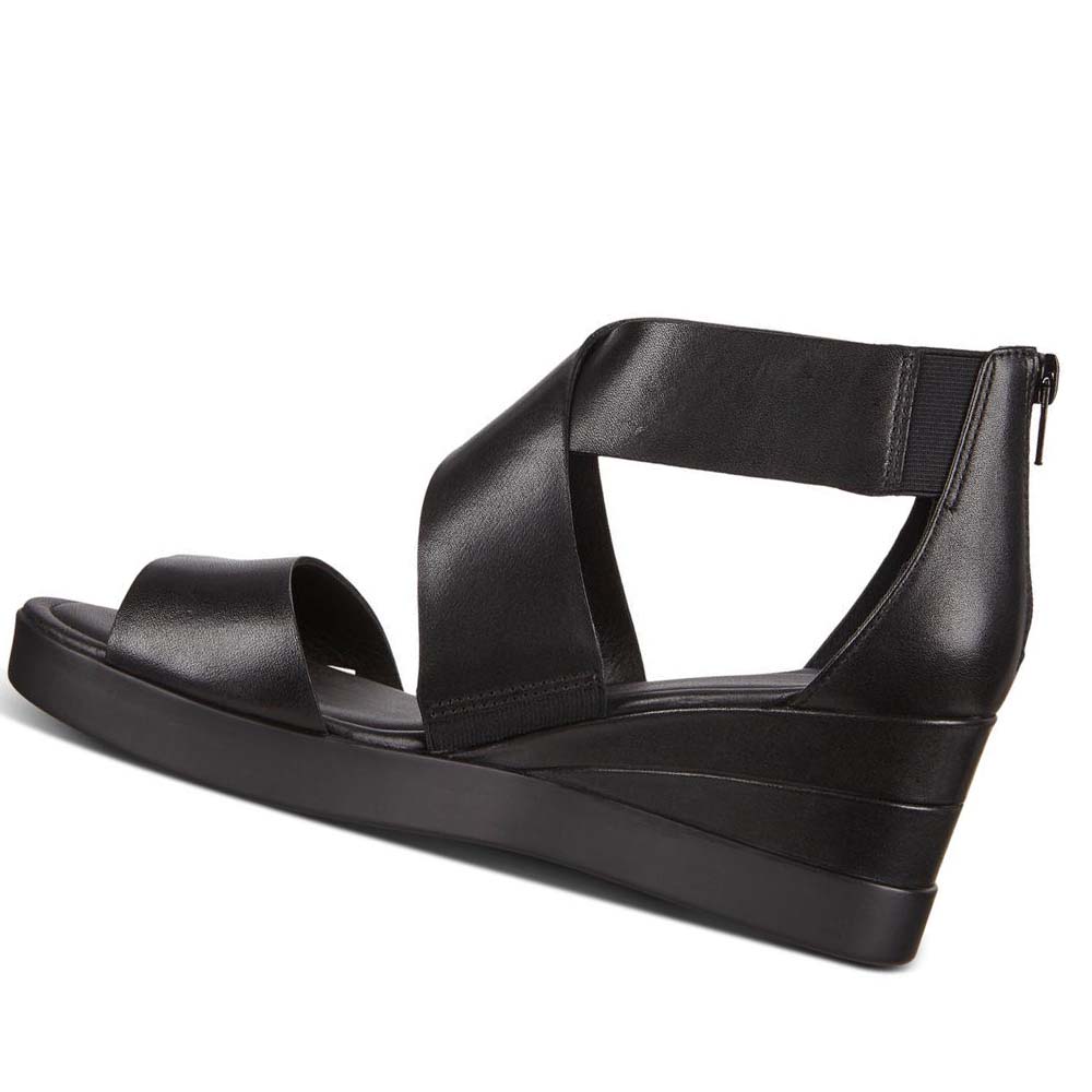 Women's Ecco Shape Wedge Plateaus Sandals Black | Canada 190TCE